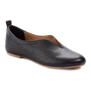 Black Leather Ballet Flats, 7.5